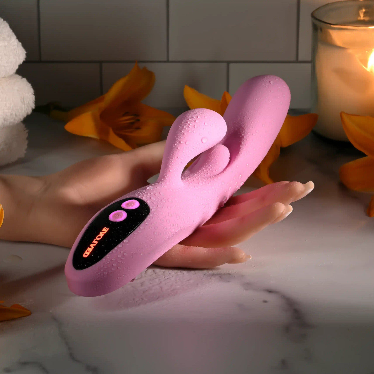 Evolved PUSH THE BUTTON Rabbit Vibrator with G-Spot Bud Rabbit Vibrators