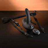 Evolved COME CLOSER Vibrating Strap-On with Remote Black Strap On Sextoys