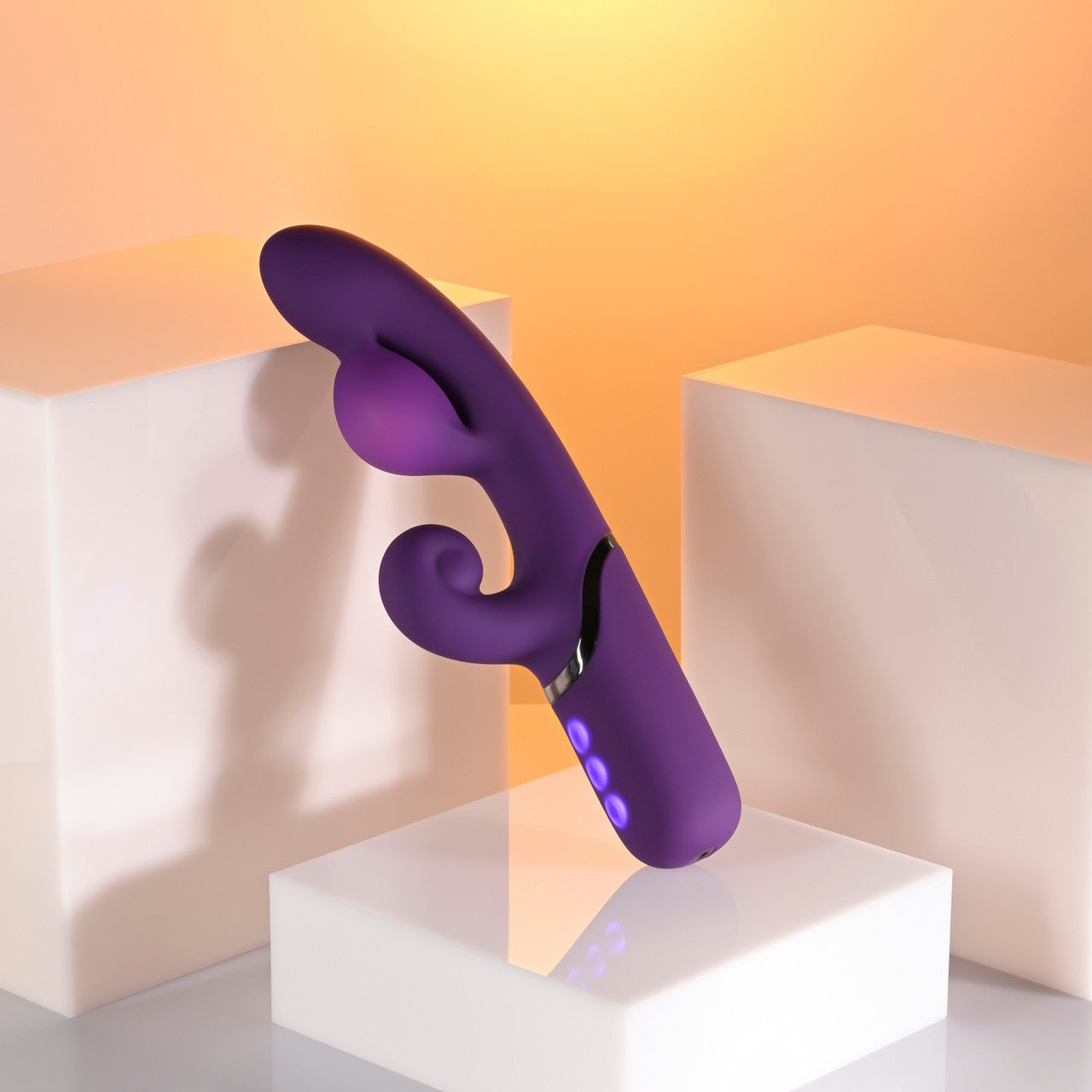 Evolved PLEASURE PUFF Rechargeable Inflatable Rabbit Vibe Purple Rabbit Vibrators