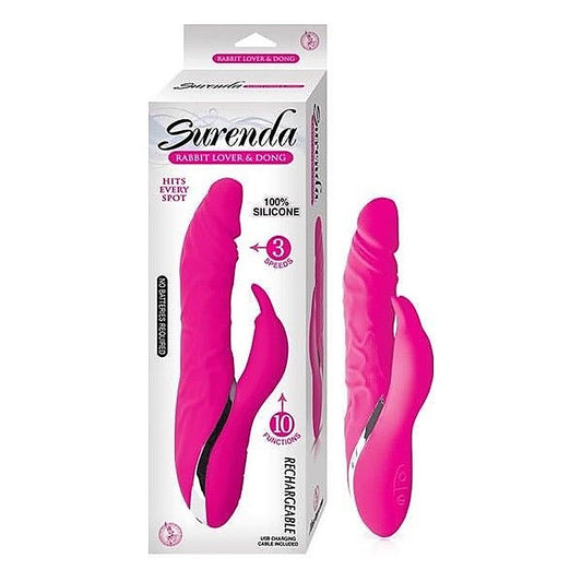 SURENDA Silicone Rabbit Vibrator - Rotating Shaft and Clitoral Stimulator - Rabbit Vibrators