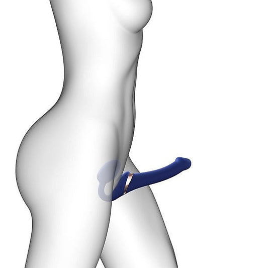 STRAP-ON-ME Multi Orgasm Bendable Strap-On - Night Blue
