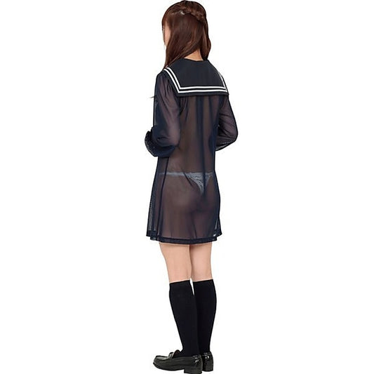 Starfire Daydream - Sheer Sailor One-Piece Dress for Intimate Adventures