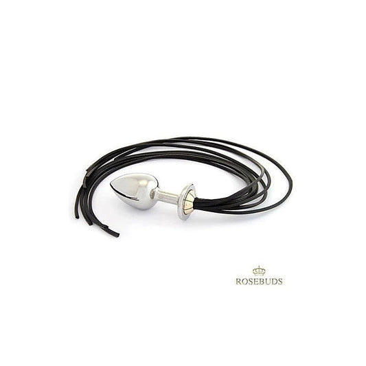 Rosebuds Luxe Black Long Leather Whipbud XL