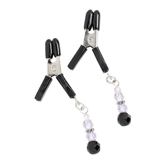Sparkling Glass Bead Nipple Clamps - Moderate Stimulation