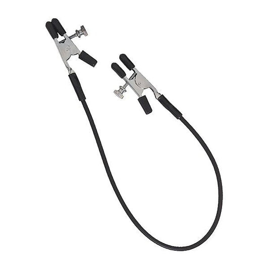 Blackline Alligator Tit Clamps With Rubber Tether