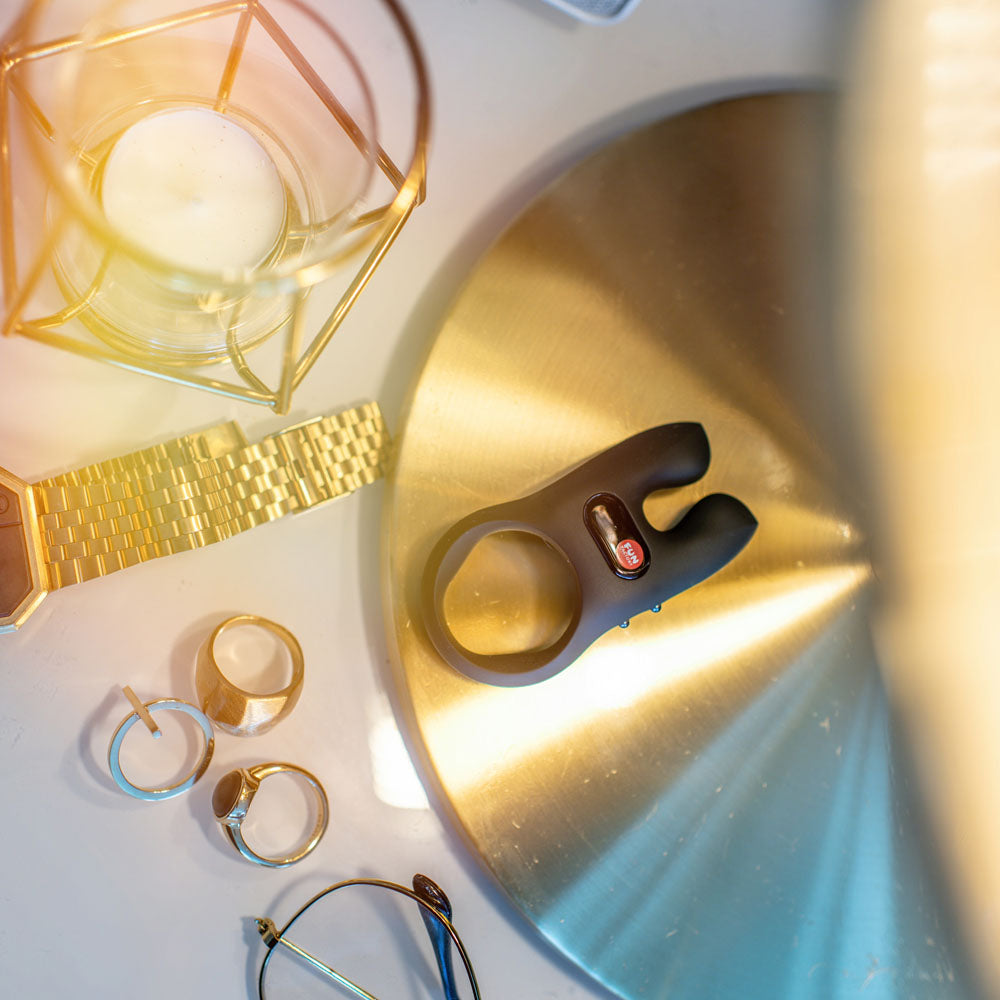 Fun Factory NOS USB Rechargeable Vibrating Cock Ring Black Vibrating Cock Rings