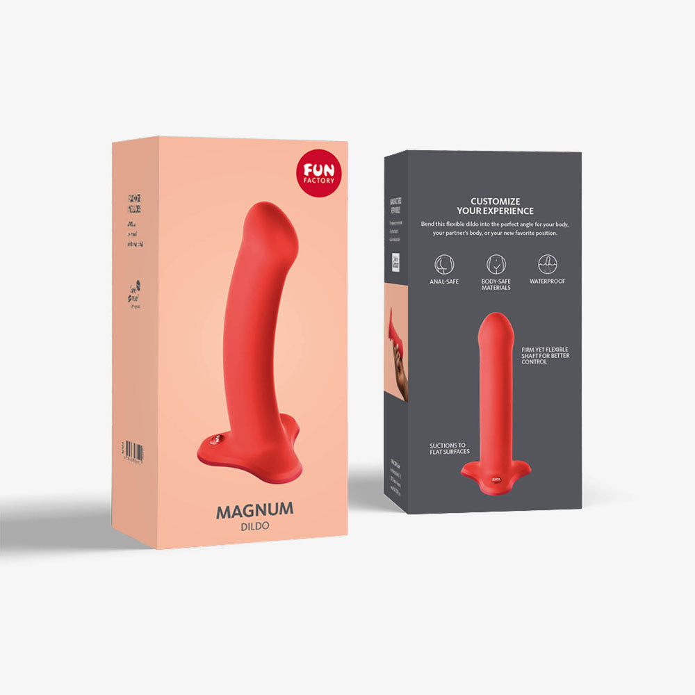 Fun Factory MAGNUM Strap On Dildo Coral Orange Strap On Sextoys