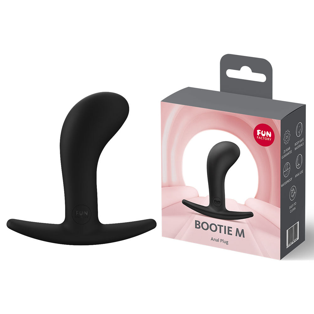 Fun Factory BOOTIE M 9.4 cm Medium Butt Plug Black Butt Plugs