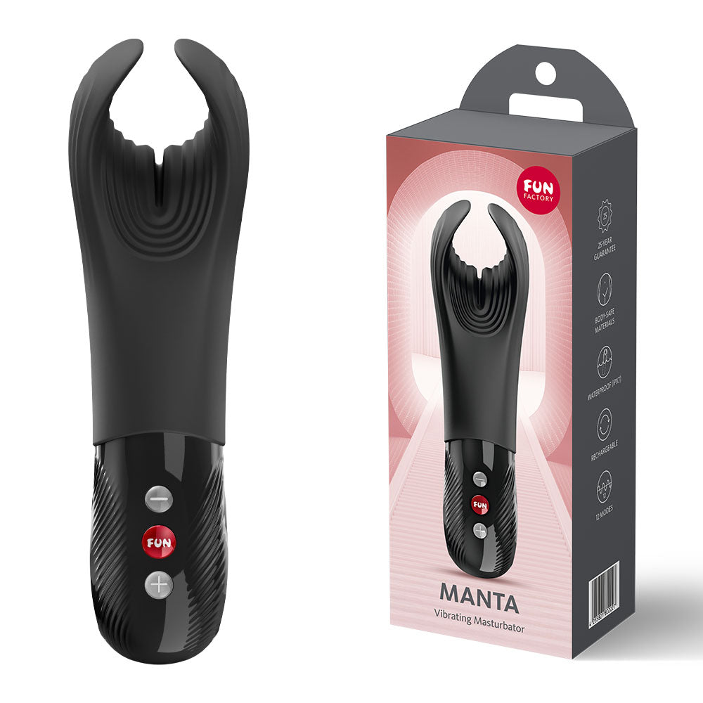 Fun Factory MANTA Rechargeable Unisex Vibrating Masturbator Masturbators and Strokers