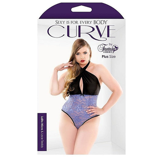 Curve Lolita Micro And Lace Teddy - Babydolls and Chemises