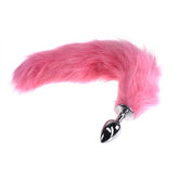 Elevate Your Intimate Moments - Faux Fox Tail Butt Plug Pink Butt Plugs