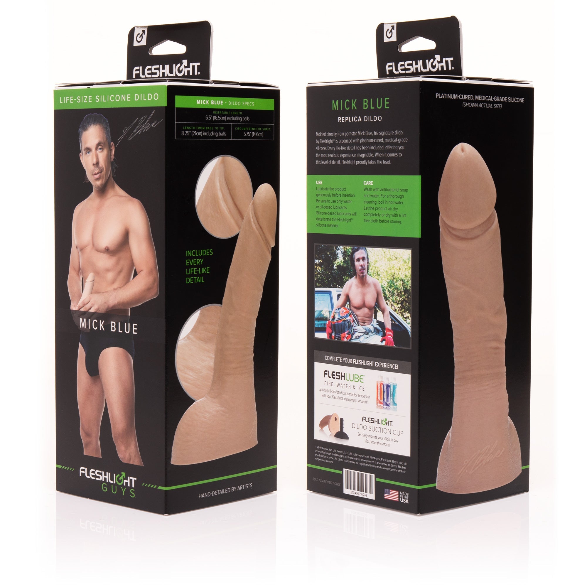 Fleshjack Boys Mick Blue Bendable Realistic Dildo Realistic Dildos