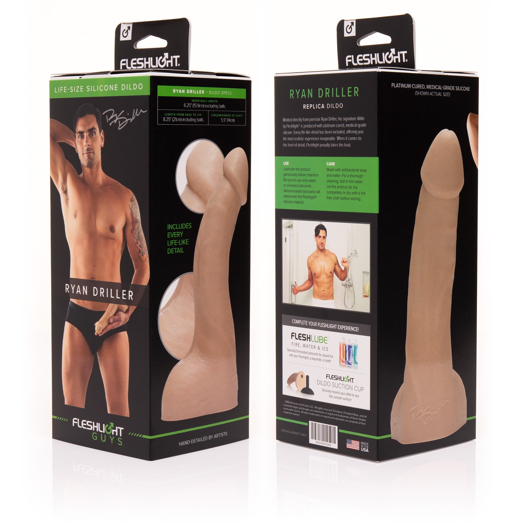 Fleshlight Guys Ryan Driller Realistic Dildo Realistic Dildos