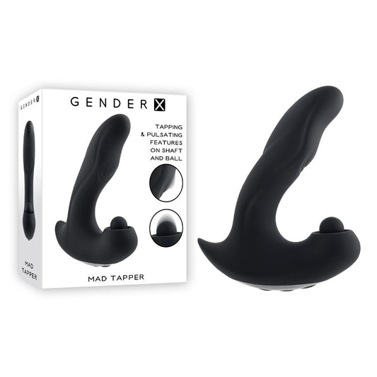Gender X MAD TAPPER Double Tapping Vibrating Massager Black - G-Spot Vibrators