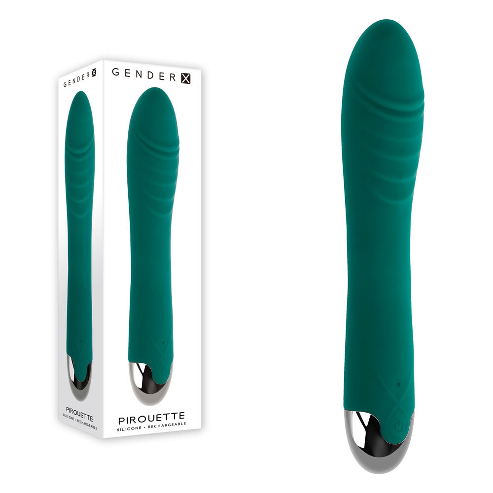 Gender X PIROUETTE USB Rechargeable G Spot Vibrator Green G-Spot Vibrators
