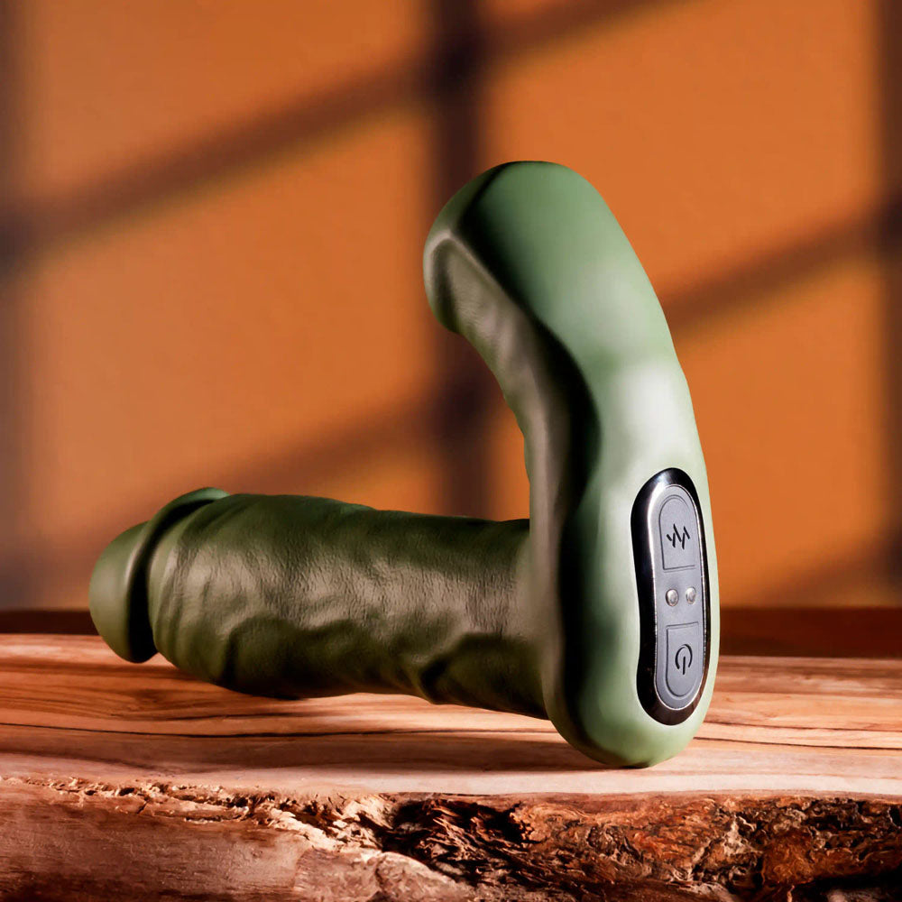 Gender X THE HUNK Vibrating Growing Dong Green Vibrating Dildos