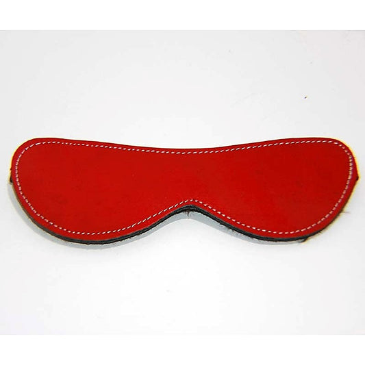 Fur Lined Leather Blindfold Red - Fancy Dress Ups