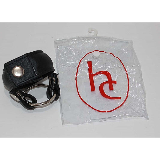 Slick Weighted Cock Ring in Leather