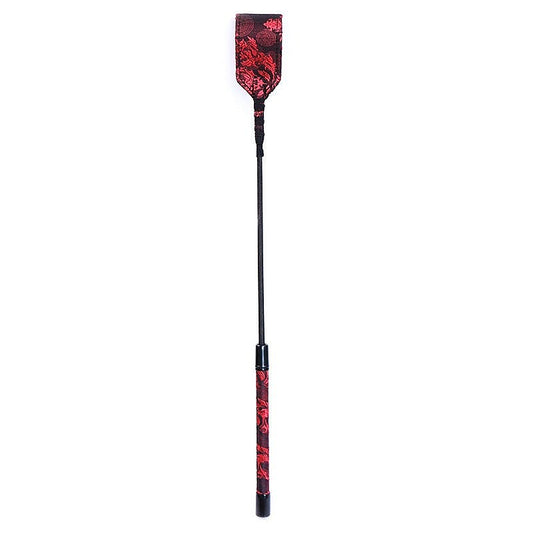 Red and Black Embossed Riding Crop