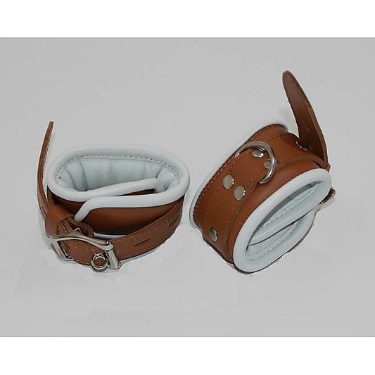 Luxurious Leather Wrist Restraints for Thrilling Role-Play - Cuffs and Restraints
