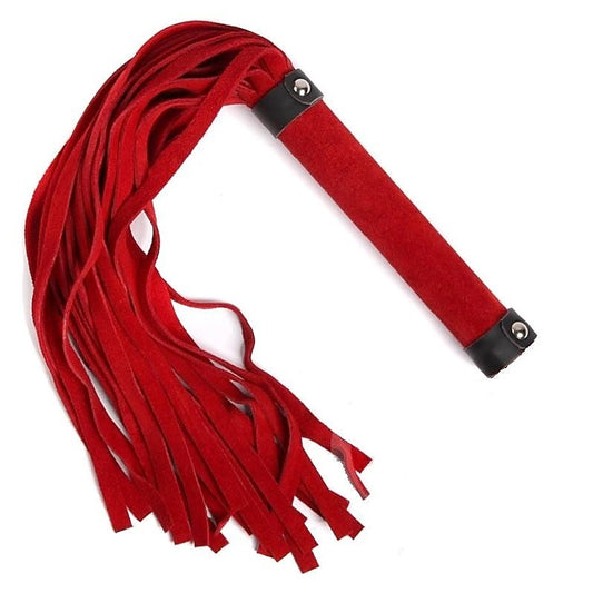 Handcrafted Suede Pleasure - Hell's Couture Fetish Factory Flogger - Whips And Crops