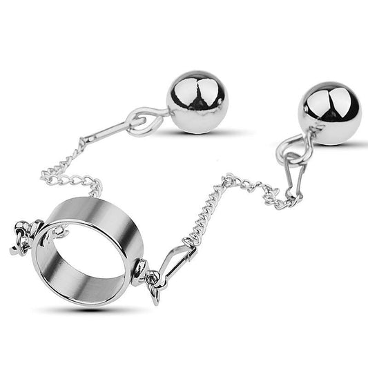 Bondage Play Penis Ring With Balls - Long