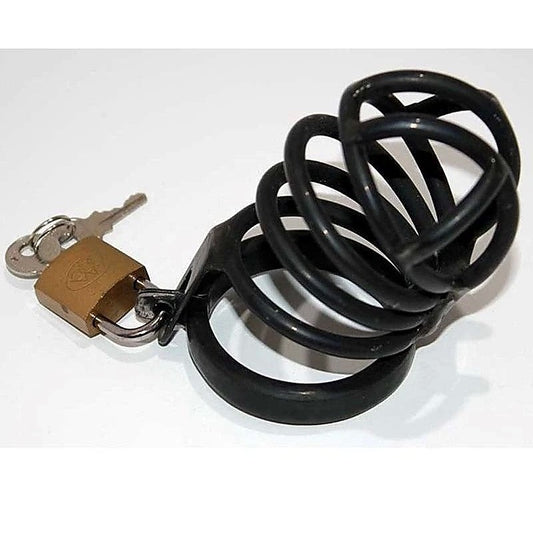 Nugatory Cock Cage Black Metal - Male Chastity