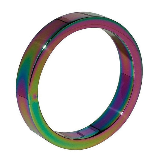 Heavy Duty Rainbow Metal Cock Ring 10mm