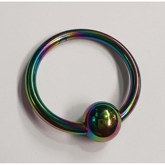 Rainbow Penis Head Glans Ring with Ball