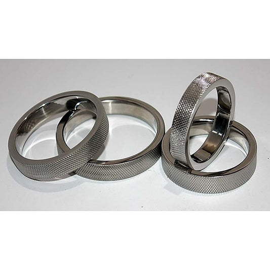 Textured Pleasure Enhancer - Knurled Steel Cock Ring