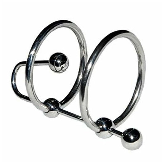 Heightened Pleasure Unleashed - Hell's Couture Freak Out Nation Sperm Plug & Dual Glans Dual Rings - Penis Plugs