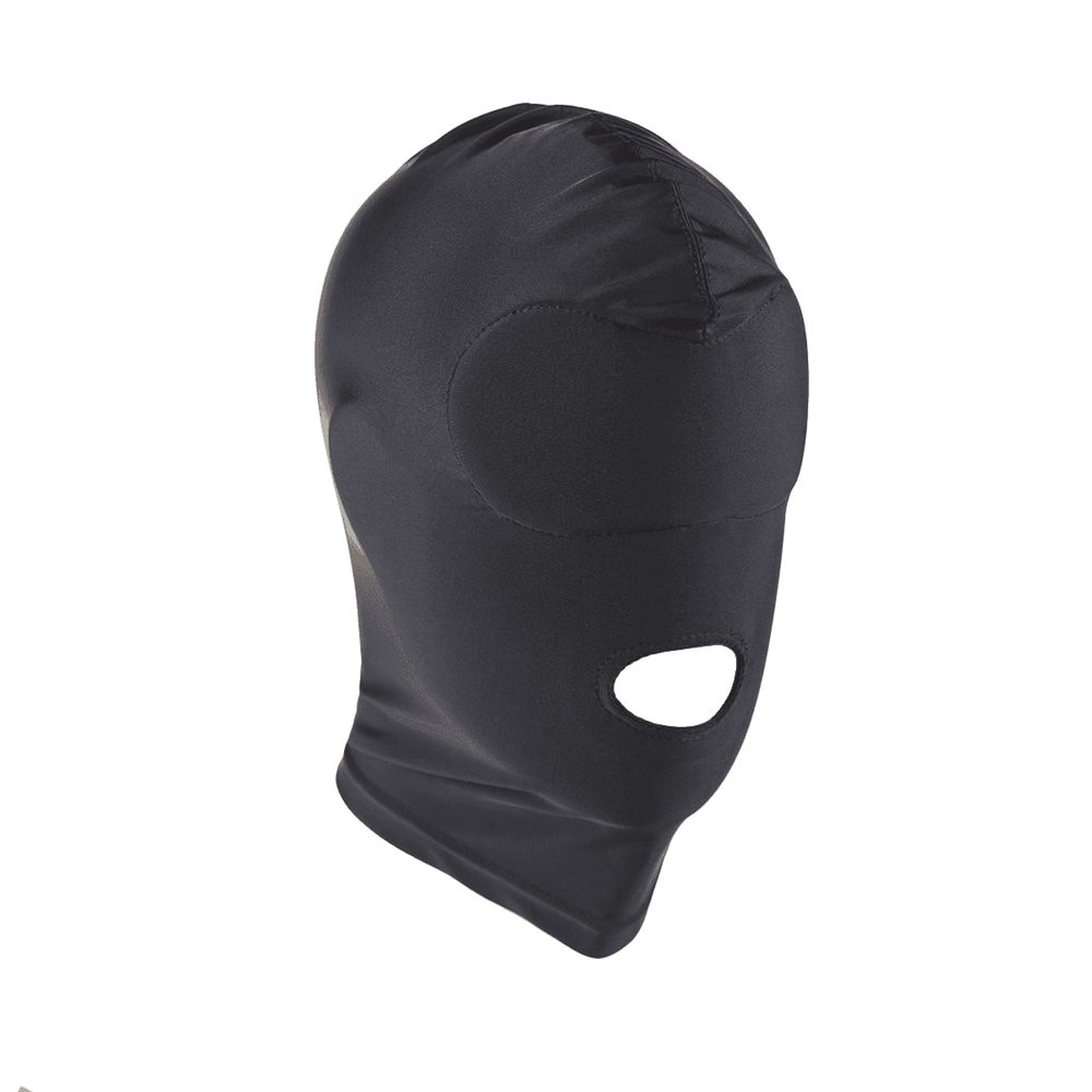 Love In Leather Lycra BDSM Hood With Mouth Opening Bondage Hoods