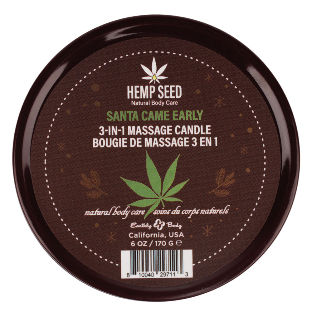 Earthly Body Hemp Seed 3-In-1 Adult Massage Candle 170 g Sex Pheromones and Perfumes