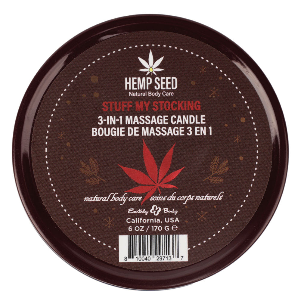 Earthly Body Hemp Seed 3-In-1 Adult Massage Candle 170 g Sex Pheromones and Perfumes
