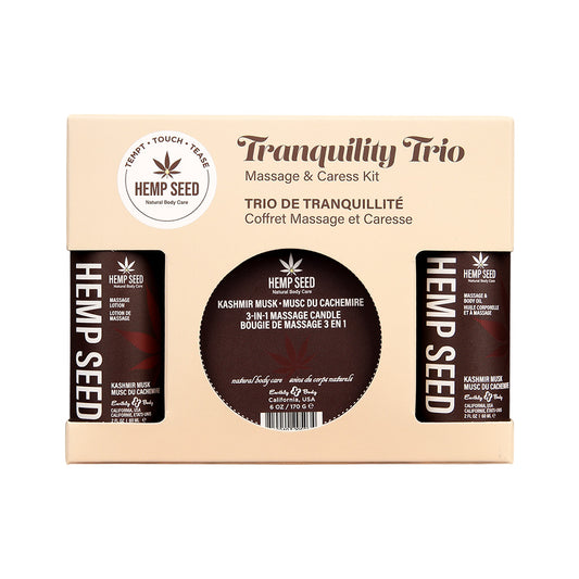 Hemp Seed Tranquility Trio Scented Massage & Caress Kit - Massage Oils and Lubricants