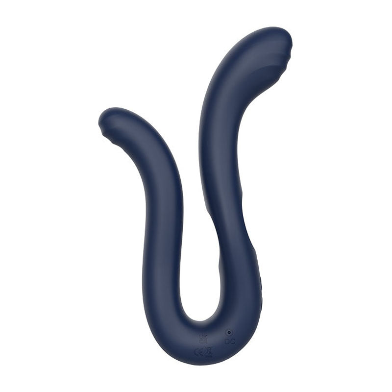 Adam and Eve TWISTED TEMPTATIONS USB Rechargeable Bendable Dual Vibrator Navy Blue G-Spot Vibrators