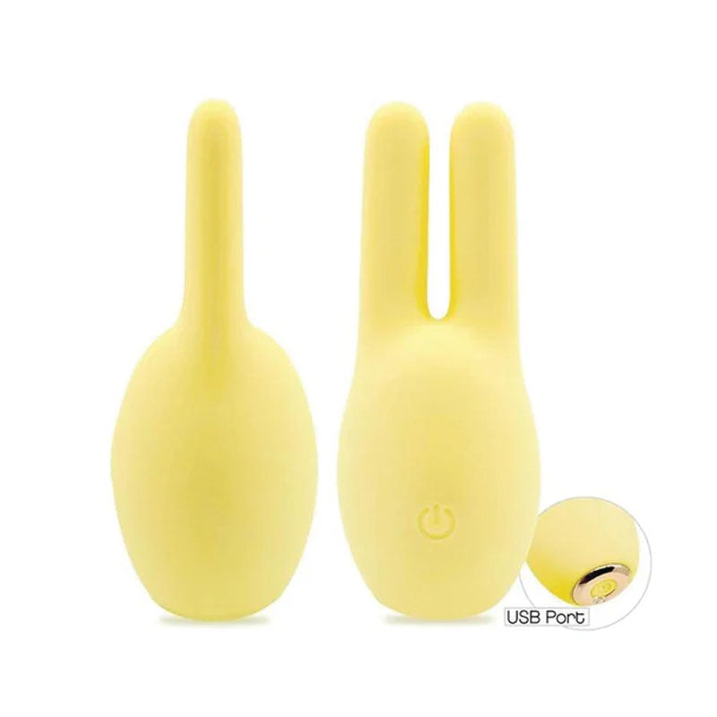 Icon Brands Buzzy Buddy Honey Bunny Clitoral Massager Yellow Clit Ticklers and Pulsators