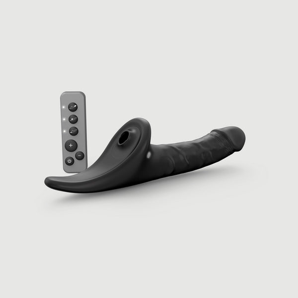 STRAP-ON-ME Multi Orgasm Realistic Strap On Dildo Black - Strap On Sextoys