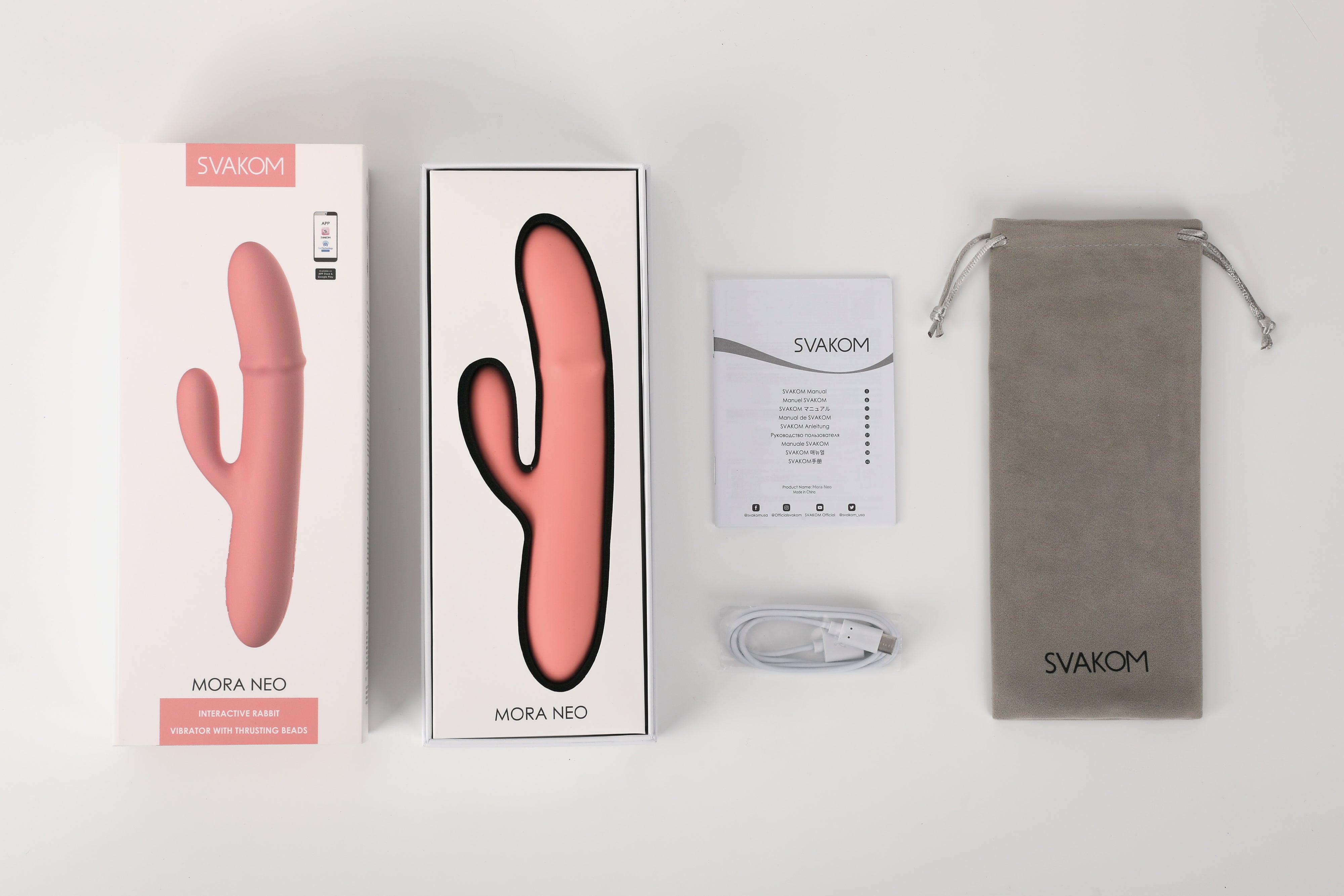 Svakom Mora Neo Rabbit Vibrator With Thrusting Beads Rabbit Vibrators