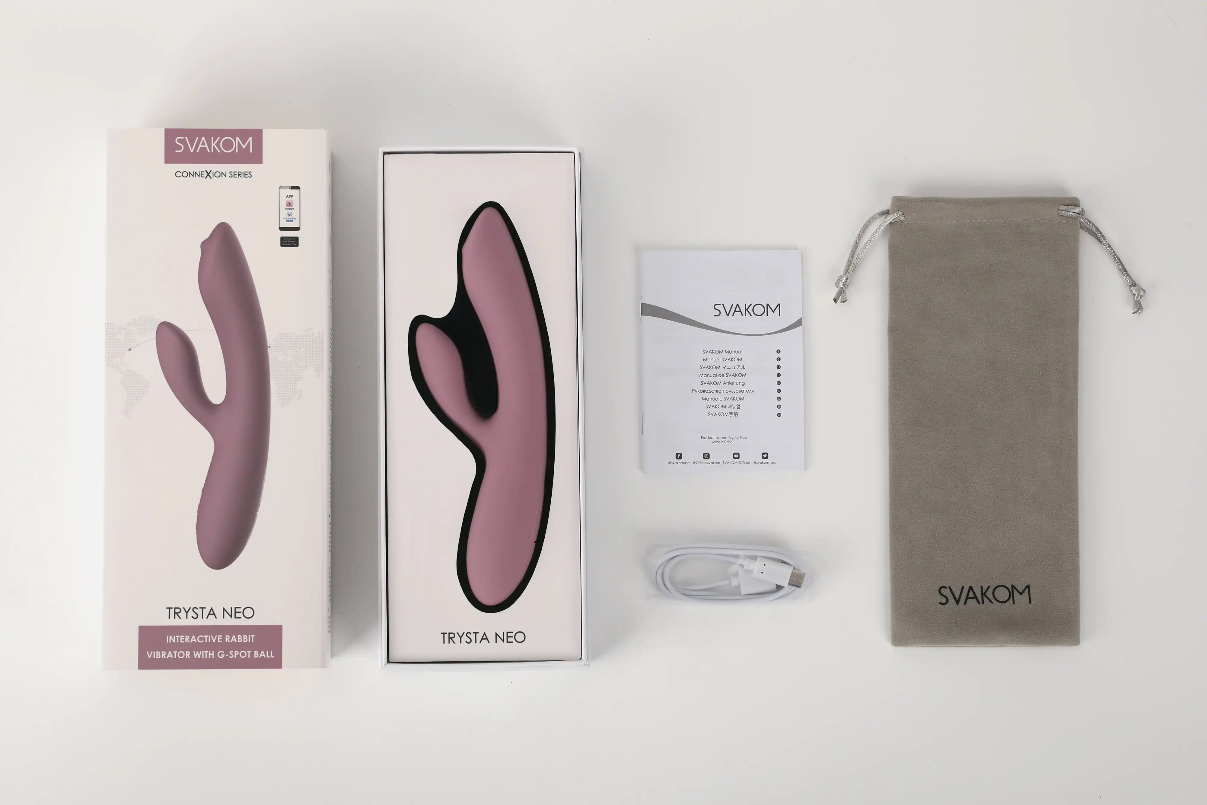 Svakom Trysta Neo G-Spot Rabbit Vibrator Romantic Rose Rabbit Vibrators