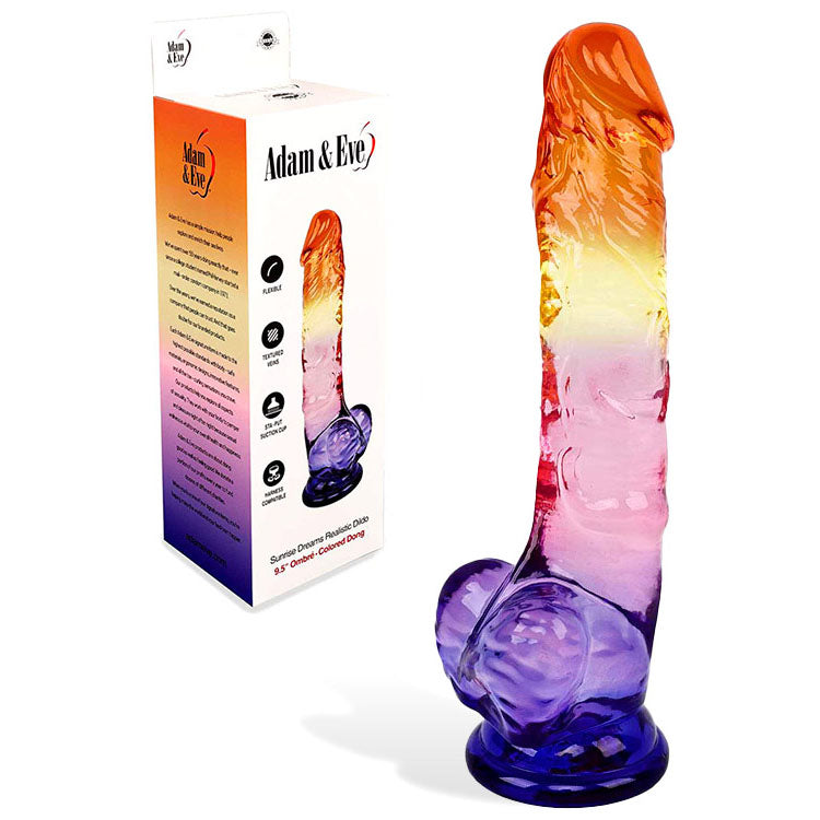 Adam & Eve SUNRISE DREAMS Coloured 24 cm Dong - Realistic Dildos