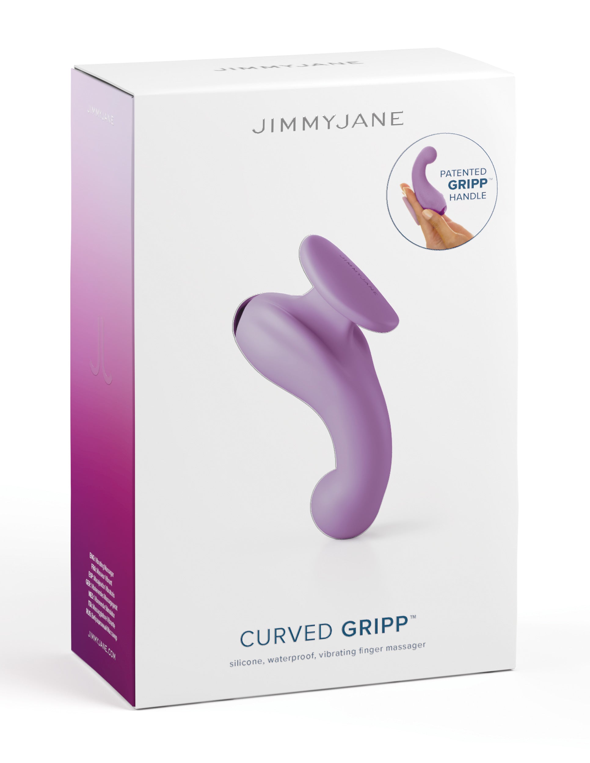 JimmyJane Curved Gripp Multi Functions Finger Vibrator Finger and Tongue Vibrators