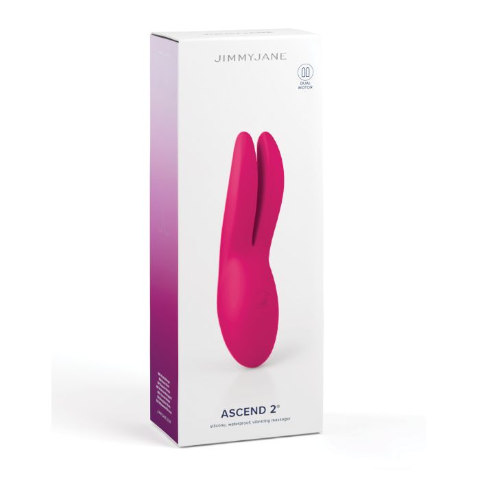JimmyJane Ascend 2 Rechargeable Dual Tip Clitoral Vibrator Clit Ticklers and Pulsators