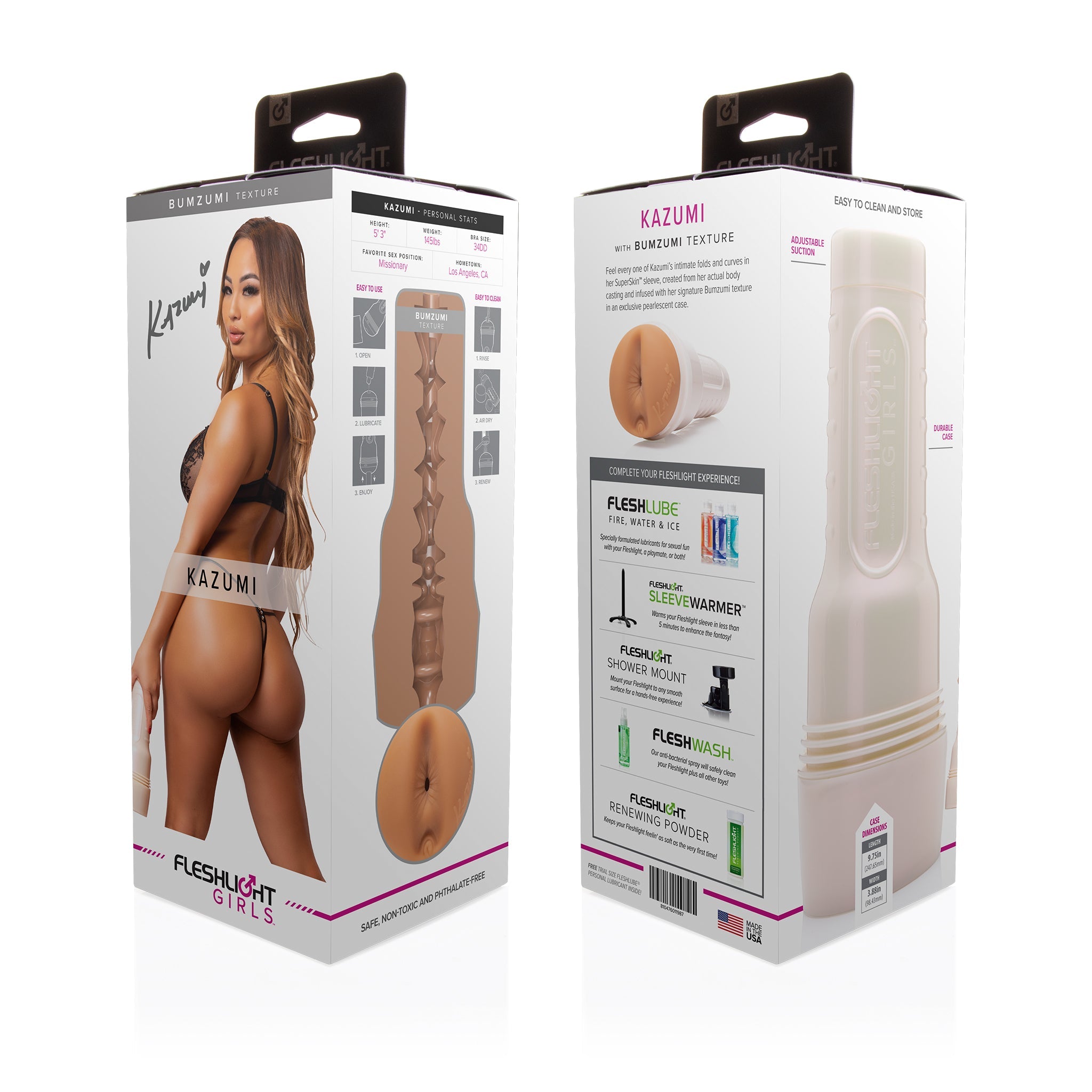Fleshlight Girls Kazumi Bumzumi Butt Play Male Masturbator Realistic Butts And Vaginas