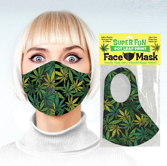 Little Genie Super Fun POT LEAF Novelty Face Mask - Masks And Blindfolds