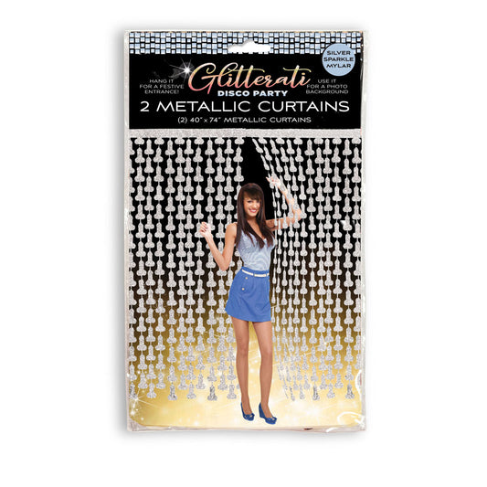 Little Genie Glitterati Penis Party Disco Metallic Curtain - Party Gifts and Novelties