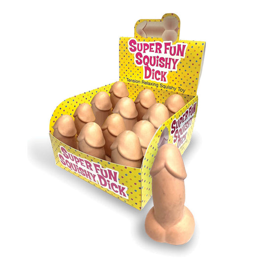 Little Genie Super Fun Squishy Novelty Stress Dick Counter Display of 12 - Party Gifts and Novelties