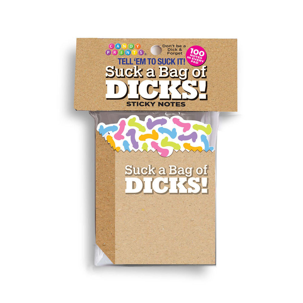 Little Genie Suck A Bag Of Dicks! Sticky Notes 100 Pack Default Title Party Gifts and Novelties