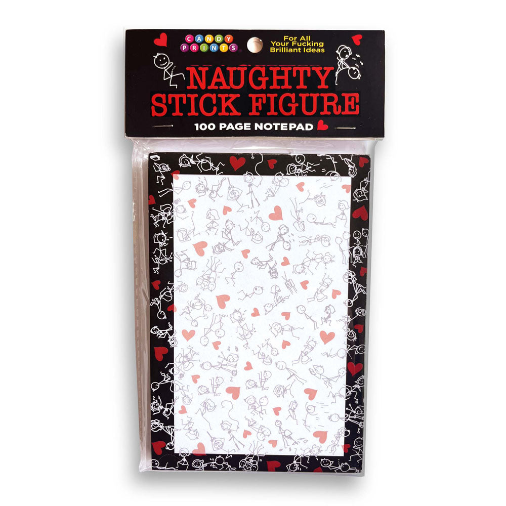 Little Genie Naughty Stick Figure Novelty Notepad 100 Pages Default Title Party Gifts and Novelties