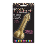 Little Genie Glitterati 10 cm Glitter Penis Party Candle Gold Party Gifts and Novelties